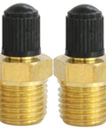 2 Pack Schrader Tank Valves With One Quarter Inch Npt Male Threads For Air Compressor Tanks Brass Body Cap Included Core Heavy Duty