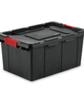 Heavy Duty Plastic Storage Totes With Secure Snap Lids For Garage Shed Organization 15 Gallon 18 Pack Rock Solid Stackable Bins