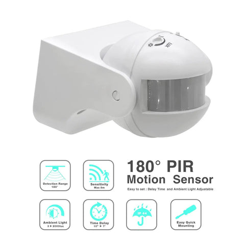 Auto On Off PIR Motion Sensor Light Switch With Adjustable Time Delay, Infrared Occupancy Sensor For Indoor And Outdoor Use, 110-240V Wall Switch, Neutral Wire Required, Easy Install Smart Lighting Control, 180° PIR