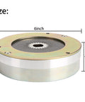 Front view of EZGO RXV golf cart motor brake, 6-inch diameter, 1.7-inch height, metal housing