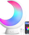 Smart Moon Table Lamp With Touch Control And Bluetooth App Control 20 Plus Scene Modes Music Sync Sleep Timer 6 Level Dimming RGB LED