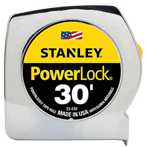 PowerLock Tape Measure Set Of Four 30 Foot Each Mylar Coated Durable Blade for job sites secure blade lock