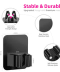 Diagram of 4 Pack Wall Mount Broom And Mop Holder Set With Ultra Anti Slip Grippers for easy, durable and space-saving organization.