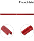 Aluminum T Track Miter Jig For Woodworking Router Table With Red T Slot Track And Quick Acting Clamp, close-up view
