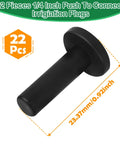 22 Pack 1/4 Inch Drip Irrigation End Cap Connectors End Plug Fittings For 1/4 Inch Tubing Push-To-Fit Leak Free Garden