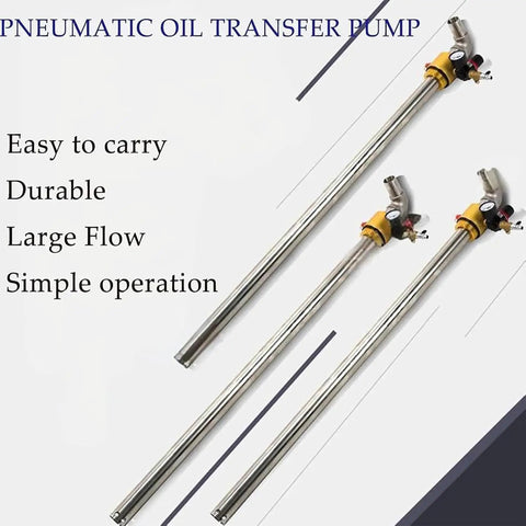 Heavy Duty Stainless Steel Air Operated Diaphragm Pump For Diesel And Engine Oil Transfer 130 L/min Pneumatic Chemical Fluid Pump With Pressure Gauge And Safety Valve Industrial Grade Barrel Transfer Solution