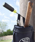 Beefy Heavy Duty Demolition Screwdriver With Keystone Tip And Four Inch Shank For Prying And Chiseling in tool pouch