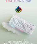 Top Shelf Wired Mechanical Gaming Keyboard With Dedicated Numeric Keypad And Hella Smooth Linear Gx Switches For Quiet Crisp Typing Featuring Customizable Lightsync Rgb Backlighting In A Genuine Japanese Layout Built For Serious Gamers, angled view showcasing RGB lighting and compact design.