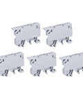 Front view of 5 Easy Fit DIN Rail Mount Fuse Holder Terminal Blocks Grey Pack Of 5 ASK1 EN LD 220V for distribution panels.