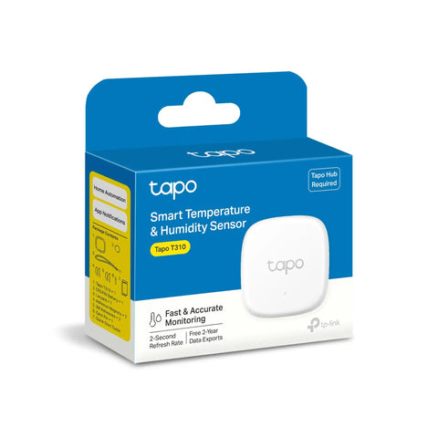 Smart Temp And Humidity Sensor T310 With Real-Time Alerts, Requires Tapo Hub, Swiss-Made High-Accuracy Sensor, Free Data Storage, Long-Lasting Battery Life For Your Home Climate Setup box