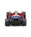 Rear view of Ferrari 1:43 Die Cast 2025 Season Car With Helmet Hamilton 44 Display Ready Model for Collectors Realistic Driver Gear