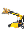 Heavy Duty Outdoor Glass Vacuum Lifter With Flip And Rotation Pro Grade Steel Design showing robust yellow and black hoist with suction pads.