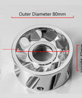 ER32 Dust Chip Extraction Nut For Woodworking CNC Milling Tools 80mm OD, 67mm ID, 40mm high, aluminum, top view