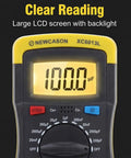 Pro Grade Digital Capacitance Meter And Tester 0.1pF To 20000uF Range Ultra Portable High Accuracy Low Power Big LCD Screen DIY Friendly Electronics Capacitance Checker, yellow plastic body