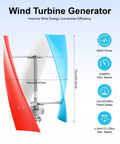 400W 24V Helix Maglev Wind Turbine with three blade controller and ABS blades for off-grid use, shown in red, white, and blue.