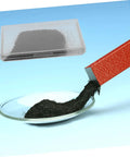 Hands On Magnetic Field Demonstration Kit With Iron Filings For Science Experiments And Classroom Education Perfect For Physics Labs STEM Learning And Magnetic Field Visualization For Students, showing iron filings being placed in a dish.