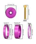 Dope Colorful Aluminum Headset Spacer Kit With Stem Top Cap And Long Bolts Star Nut And Front Fork Spacers components with sizes