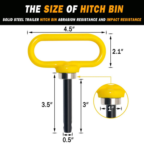 Heavy Duty Magnetic Hitch Pin One Half Inch For Lawn Mowers And Trailers One Handed No Fuss Easy Hook On Off No Rust Strong Magnet