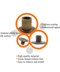 Hardened Bronze Chicago Binding Screw Pack Loaded For Leather Work And Notebook Crafting With Clean Flat Heads And Reliable Threads. Close-up of screw detail.