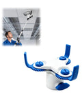 Smoke Detector Grabber Tool For Ceiling Alarm Removal And Swift Fire Retrieval With Reliable Grip Handles, blue with gripping jaws.