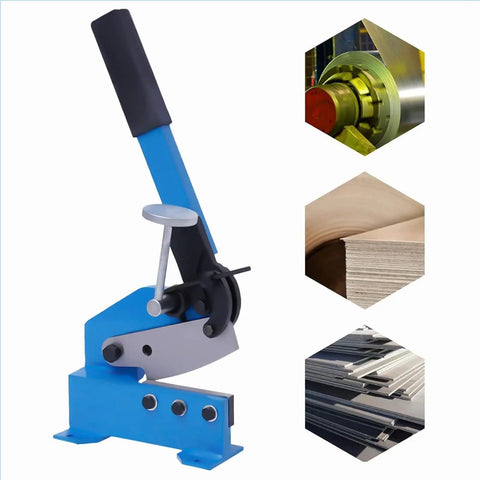 Rock Solid Hand Lever Shear With Adjustable Clamp And Long Grip Cuts Up To 6 Millimeter Sheet Steel Like A Hot Knife For Flat Bars Round Stock And Shop Projects