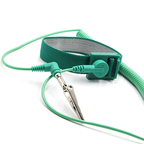Pro Grade Anti Static Wrist Strap With Grounding Cord, ESD Wristband, Adjustable, 9.8 Feet Coiled Cable for Electronics