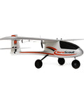 RC Airplane AeroScout S 2 1.1m RTF Basic with Safe Technology, side view, white and orange durable easy learning trainer for beginners