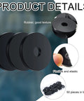 Heavy Duty Rubber Washers 50 Pieces Set Flat Washers SBR 1 Inch Outer Diameter 0.25 Inch Inner Diameter 0.125 Inch Thick shown up close