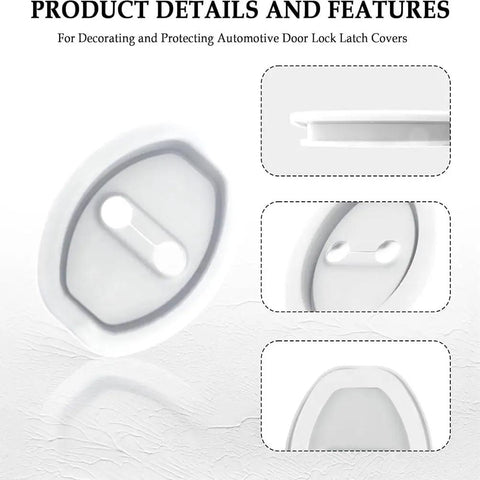 Rock Solid Silicone Car Door Lock Covers For Nissan Rogue 2008 To 2025, detailed view of silicone latch cover design.