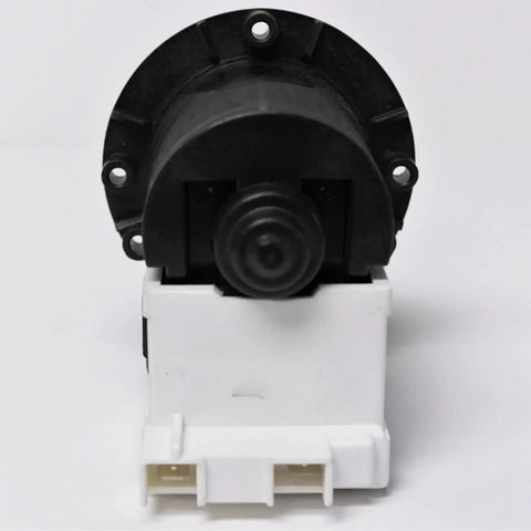 Electric-Powered Washing Machine Drain Pump Assembly 120V 8.5W 1.4A Heavy-Duty DIY Friendly Replacement Part For Laundry Water Evacuation Replaces AP5328388 PS4579318 AH3579318 Wear-Resistant Vinyl Housing front view