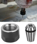 Get That Er11 Chuck Collets Clamping Nuts Lathe Parts For Your Cnc Milling And Engraving Machine With 3 Point One Seven Five mm High Hardness And Strength For Serious Boring, Milling, Drilling Tasks At Last. Image showing CNC tool bit and ER11 chuck collet nut.