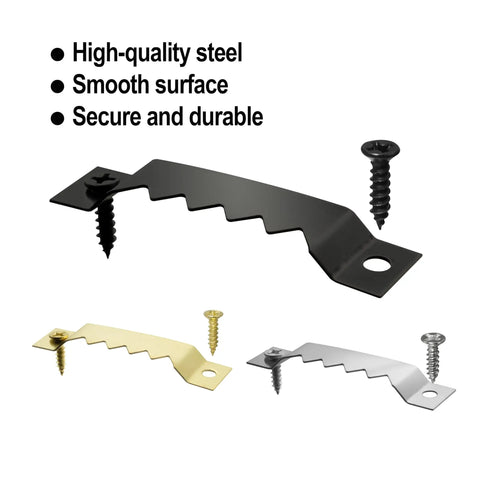 Large Heavy Duty Sawtooth Picture Hangers With Screws 30 Pack Super Strong Fifty Pound Capacity Built Tough Rust Resistant Steel Wall Mount Clips For Canvas Art And Home Decor