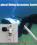 Diver using scuba gear with Dip Tube For Scuba Tanks Valve One Quarter Inch 32 Thread Stainless Steel Standard Spindle.