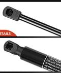 Rock Solid Rear Tailgate Lift Supports Pair Gas Spring Shock Struts close-up detail of 10mm mounts and connection point for Acura RDX.