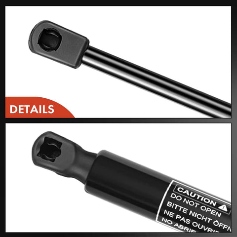 Rock Solid Rear Tailgate Lift Supports Pair Gas Spring Shock Struts close-up detail of 10mm mounts and connection point for Acura RDX.