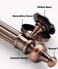 Heavy Duty Antique Barn Door Handle Kit With Red Copper Finish, Stainless Steel Sliding Door Pulls For Vintage Retro Style, 25 Cm Length, close-up view