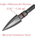 Pro Grade Archery Screw In Field Points Set Stainless Steel SUS303 For Target Practice 5/16 In 100 Grains