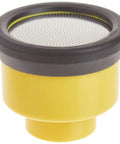 8 GPM Plastic Water Breaker Nozzle With Soft Gentle Shower For Plants And Seedlings, Durable Yellow Cycolac Plastic With Stainless Steel Disc