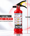 Knock Out Fires Fast With This Badass 2.5 Lb Abc Dry Chemical Fire Extinguisher Featuring A Solid 1A 10BC Rating Packed In An 8 Pack Bundle Perfect For Home Shop Van And Travel Lightweight Safety Solution You Can Trust. Compact 2.5 lb ABC fire extinguisher with instructions, dimensions 13.78 x 3.54 inches.