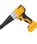 Get A Crazy Powerful 20v Cordless Rivet Tool Kit With Brushless Motor High Torque And Led Light For Tight Spaces That Makes Long Work Sessions Easy Slay Your Projects Without Any Cords Getting In The Way Today Right Now. yellow black cordless rivet tool with long nozzle