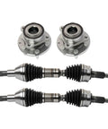 4 Piece Front Cv Axle And Front Wheel Bearing Hub Assemblies Kit For 2015 To 2022 Chevrolet Colorado And 2015 To 2022 GMC Canyon 4x4