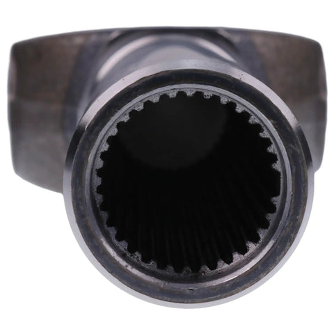 Badass Drive Shaft Slip Yoke 1350 Series Lock Direct Swap for GM Rig NP246 NP261 NP263 TH400 Transfer Case close-up view of spline interior.