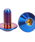 Set Of 4 Beefed Up Titanium Bolts With Torx Head For Bicycle And Motorcycle M5 And M6 In Burnt Blue Finish Includes 12mm 15mm And 20mm Lengths