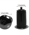 Aluminum Alloy Bike Bar End Plugs with Expanding Locking Caps, black electroplated, showing dimensions for easy install on handlebars