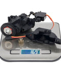 2Speed Transmission Gearbox With Internal Gears And Servo For One Tenth RC Crawler Car TRX4 TRX6 on a scale showing weight