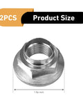 Heavy Duty 2 Pack CV Axle Nuts For Subaru Forester Outback Legacy Impreza, 1.56 inch diameter, alloy steel construction.