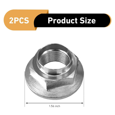 Heavy Duty 2 Pack CV Axle Nuts For Subaru Forester Outback Legacy Impreza, 1.56 inch diameter, alloy steel construction.