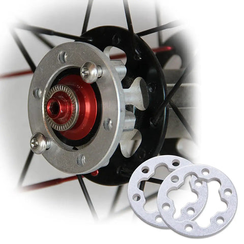 4 Pcs Aluminum E Bike Disc Brake Spacer Kit 6 Hole Universal Rotor Washers 2mm and 5mm for Bikes Electric Scooters and Skateboards
