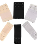 2025 Must Have Bra Extender Collection Offering Two And Three Hook Options In White Black And Khaki provides relief with six clips.