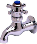 Self Closing Sill Faucet With 1/2 Inch NPT Female Inlet And 3 7/8 Inch Wall To Center Of Spout For Easy Water Access In Commercial Kitchens, Heavy Duty Industrial Grade, Built To Last And Easy To Install in polished chrome finish.